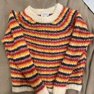 Stripped wool blend sweater